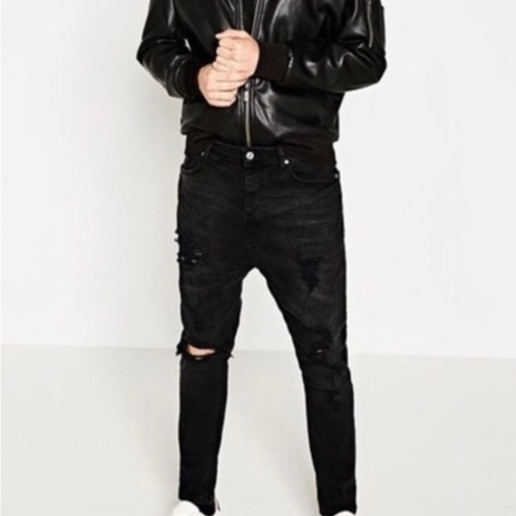 Zara Jeans Zara Mens Skinny Ripped Jeans Poshmark